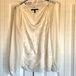 Beautiful, feminine long sleeved silky blouse